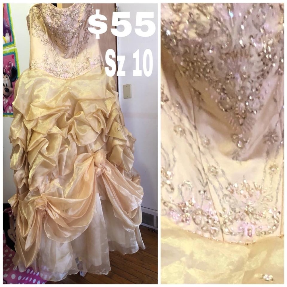 Cream wedding dress